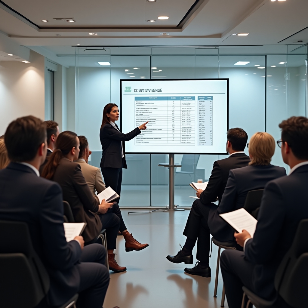 Building consortium meeting with co-owners