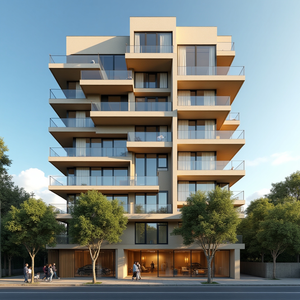 Modern residential building exterior in Buenos Aires